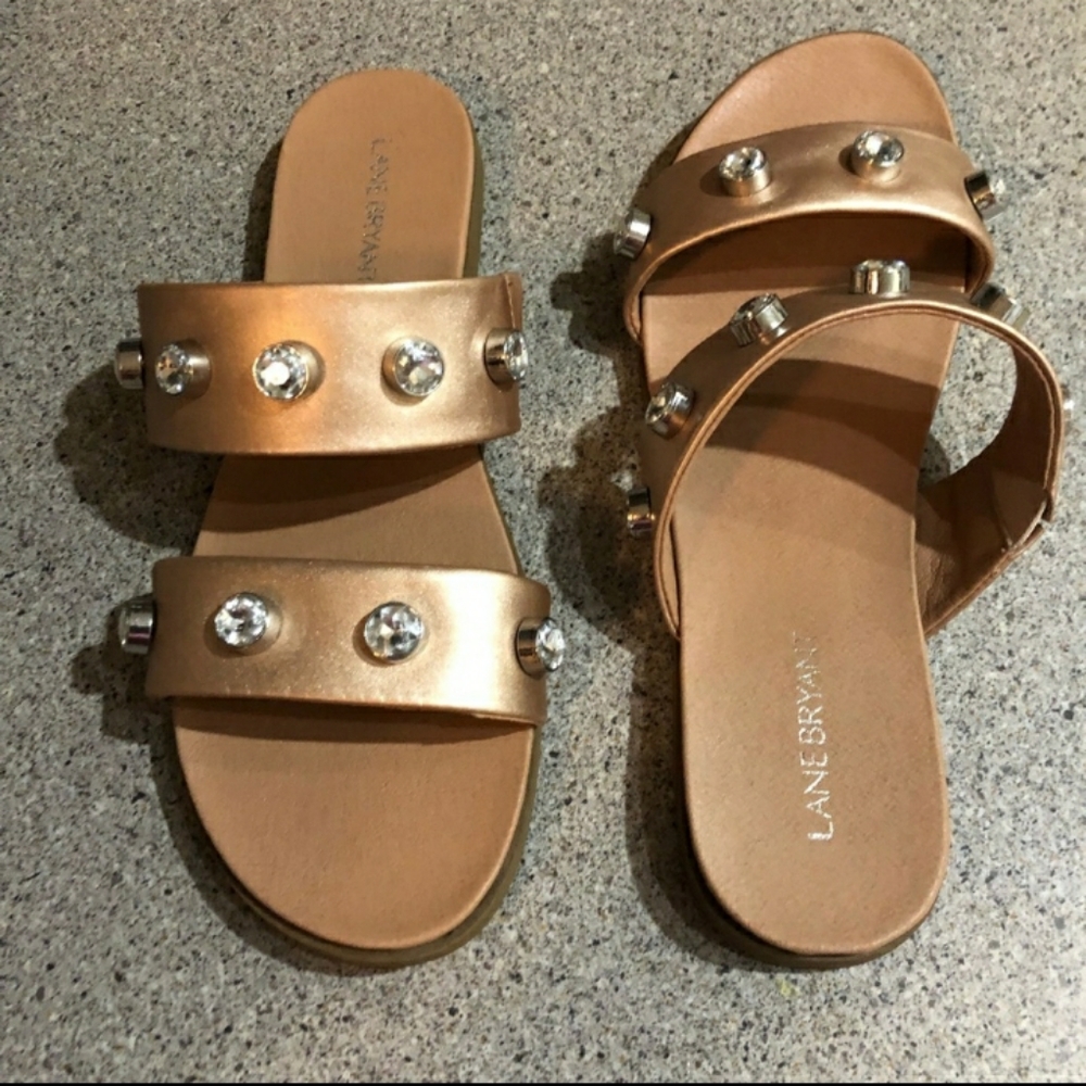 Lane Bryant Sandals with Diamond Straps Size 10W